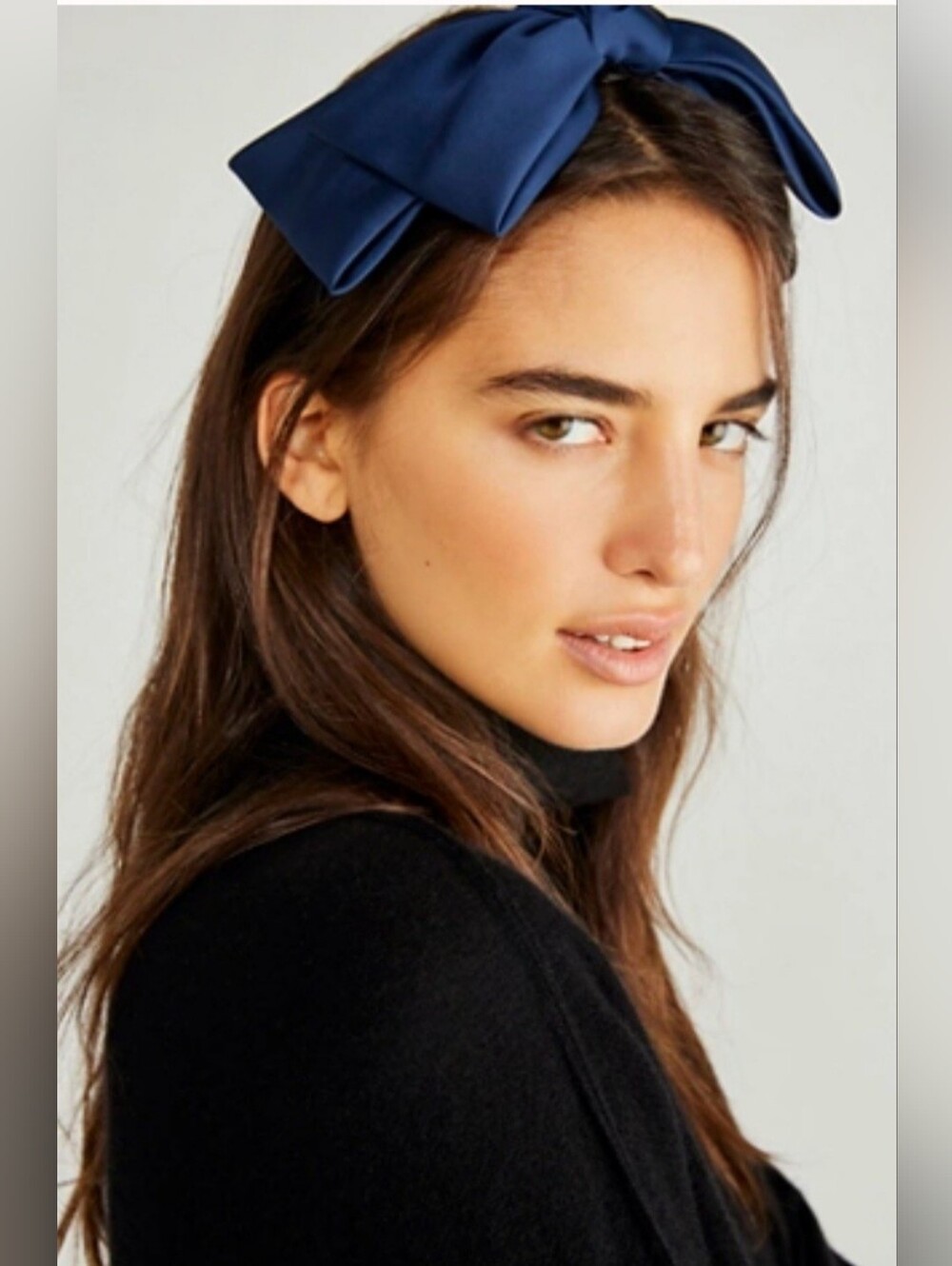 Free People Navy Bow Headband